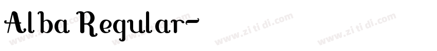 Alba Regular字体转换